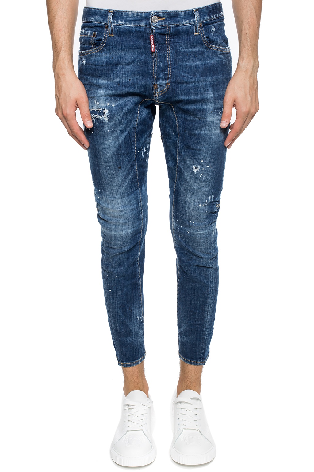 Blue 'Tidy Biker Jean' stonewashed jeans Dsquared2 - Vitkac Canada
